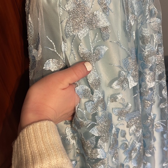 David’s Bridal Size 0 Light Blue Prom Dress - Picture 5 of 5